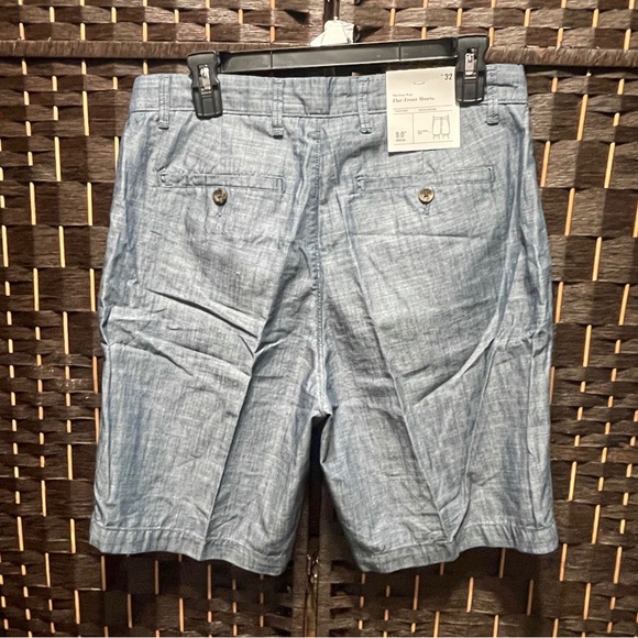 Men's 9" Slim Fit Flat Front Chino Shorts - Goodfellow & Co Calm Blue 32 *L05 - Picture 6 of 7